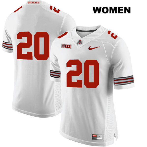 Ohio State Buckeyes Women's Pete Werner #20 White Authentic Nike No Name College NCAA Stitched Football Jersey VR19Q08DZ